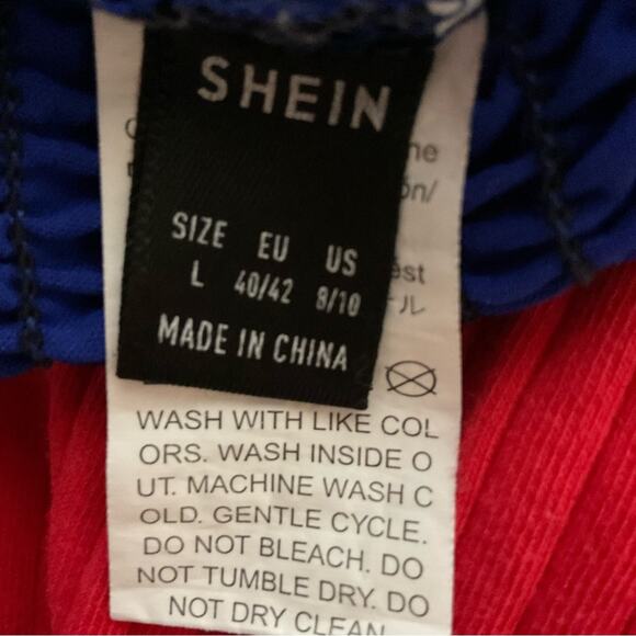 SHEIN Cobalt Blue Cold Shoulder Tube Top  L Coquette Girl Castlecore Balletcore - Picture 5 of 6